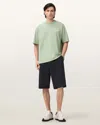Allsaints Cotton Underground Oversized Crew Neck T-shirt In Gray