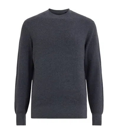 Allsaints Cotton-wool Aspen Sweater In Blue