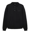 Allsaints Cotton Xander Polo Sweatshirt In Black