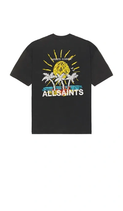 Allsaints Cove Crew Neck Tee In Black