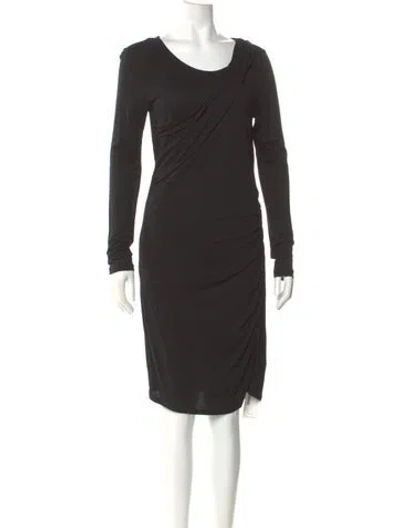 Pre-owned Allsaints Cowl Neck Knee-length Dress W/ Tags In Black