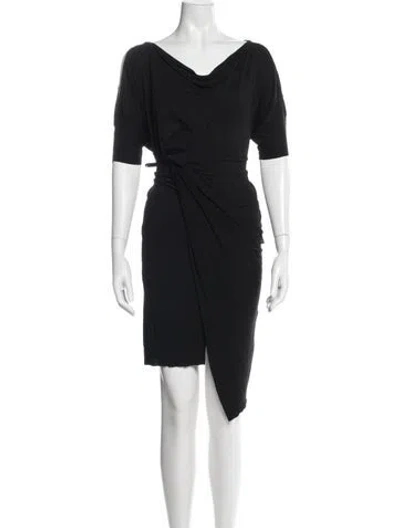 Pre-owned Allsaints Cowl Neck Long Dress In Black