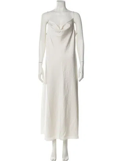 Pre-owned Allsaints Cowl Neck Long Dress W/ Tags In Neutral