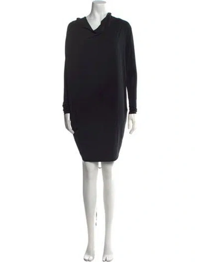 Pre-owned Allsaints Cowl Neck Mini Dress In Black