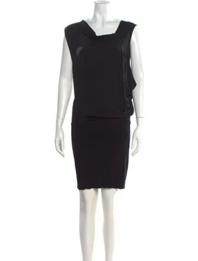 Pre-owned Allsaints Cowl Neck Mini Dress In Black