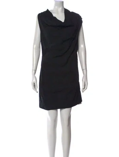 Pre-owned Allsaints Cowl Neck Mini Dress In Black