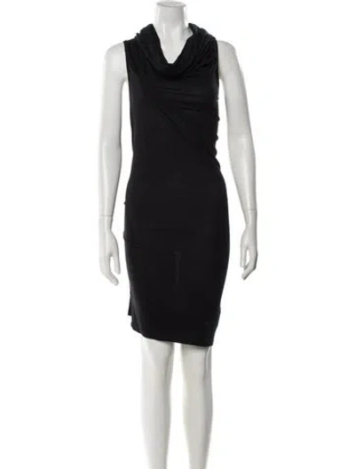 Pre-owned Allsaints Cowl Neck Mini Dress In Blue