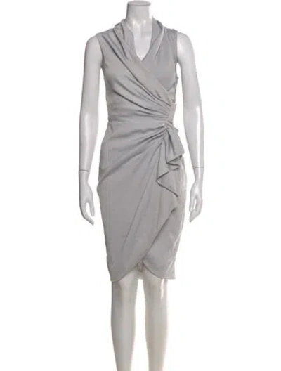 Pre-owned Allsaints Cowl Neck Mini Dress In Gray