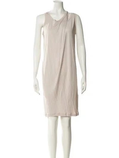 Pre-owned Allsaints Cowl Neck Mini Dress In Neutral