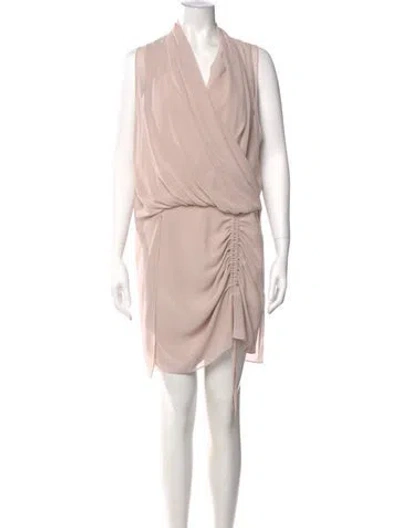 Pre-owned Allsaints Cowl Neck Mini Dress In Neutral