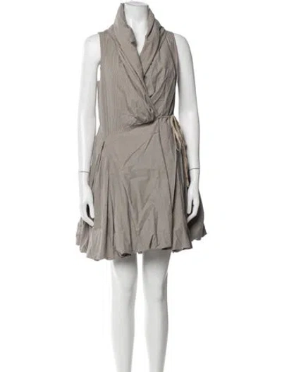 Pre-owned Allsaints Cowl Neck Mini Dress In Neutral
