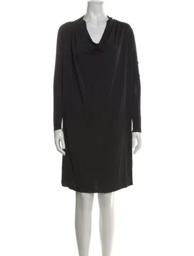 Pre-owned Allsaints Cowl Neck Mini Dress W/ Tags In Black