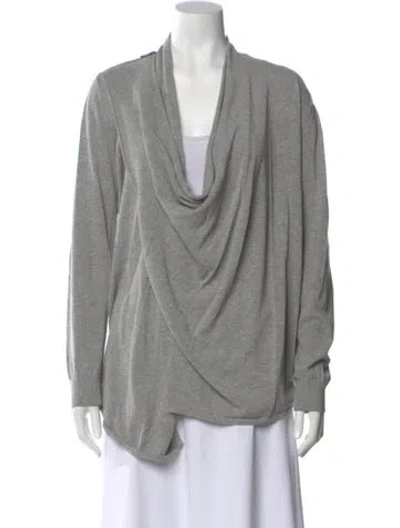 Pre-owned Allsaints Cowl Neck Sweater In Gray