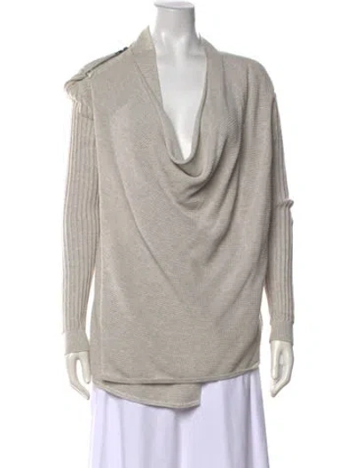 Pre-owned Allsaints Cowl Neck Sweater In Neutrals