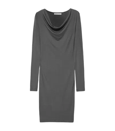 Allsaints Cowl-neck Lilla Midi Dress In Gray