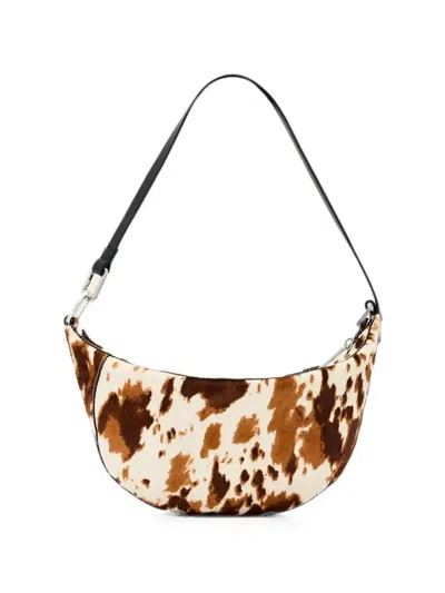 Allsaints Cow-print Leather Shoulder Bag In Multi