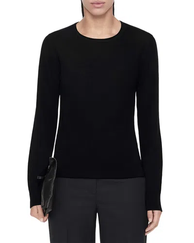 Allsaints Coyte Wool Crewneck Sweater In Black