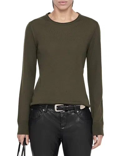 Allsaints Coyte Wool Crewneck Sweater In Green
