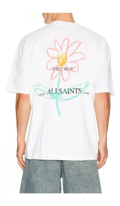 Allsaints Crayo Short Sleeve Crew In White