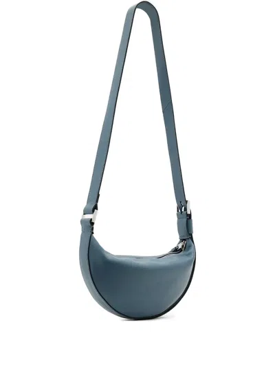 Allsaints Crescent Buckle Bag In Blue