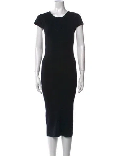 Pre-owned Allsaints Crew Neck Knee-length Dress In Black