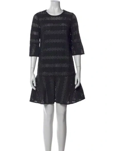 Pre-owned Allsaints Crew Neck Knee-length Dress In Black