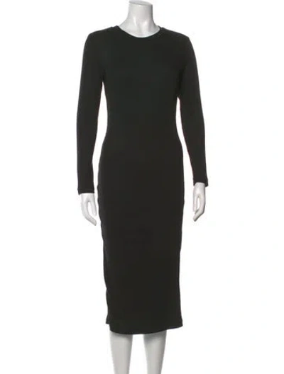 Pre-owned Allsaints Crew Neck Knee-length Dress In Black