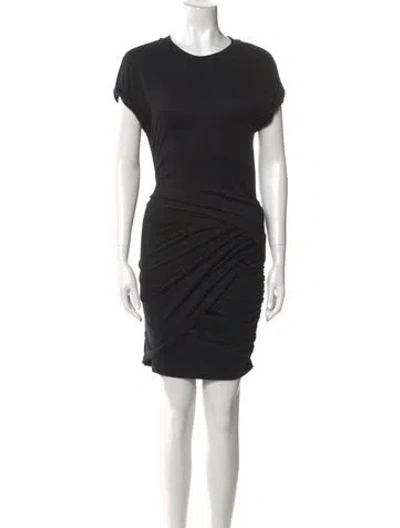 Pre-owned Allsaints Crew Neck Knee-length Dress In Gray