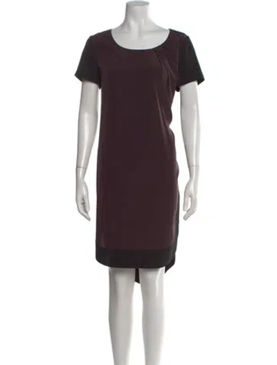 Pre-owned Allsaints Crew Neck Knee-length Dress In Purple