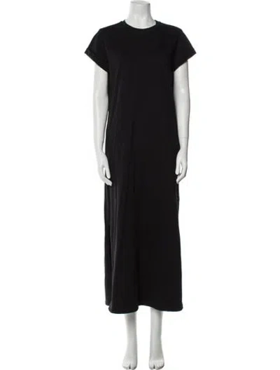 Pre-owned Allsaints Crew Neck Long Dress In Black