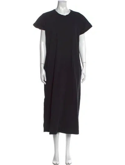 Pre-owned Allsaints Crew Neck Long Dress In Black