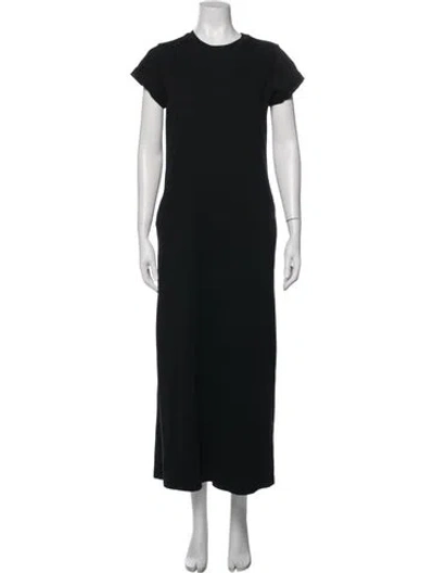Pre-owned Allsaints Crew Neck Long Dress In Black