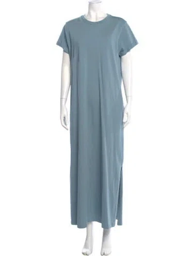 Pre-owned Allsaints Crew Neck Long Dress In Blue