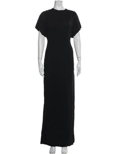 Pre-owned Allsaints Crew Neck Long Dress In Blue