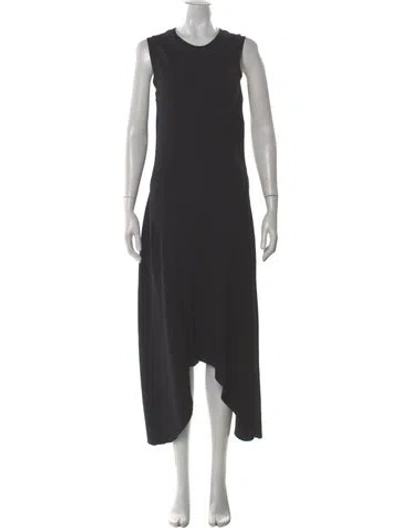 Pre-owned Allsaints Crew Neck Long Dress In Gray