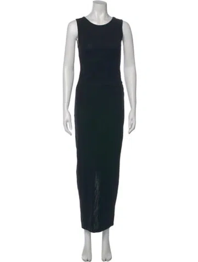 Pre-owned Allsaints Crew Neck Long Dress In Green