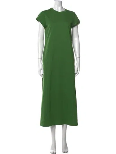 Pre-owned Allsaints Crew Neck Long Dress In Green
