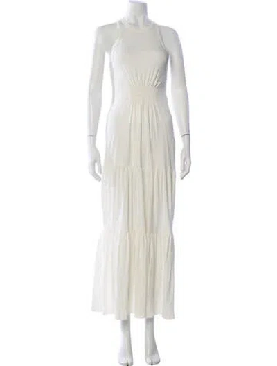 Pre-owned Allsaints Crew Neck Long Dress In Neutral