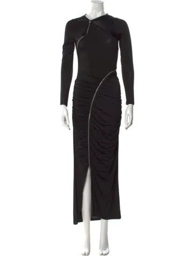 Pre-owned Allsaints Crew Neck Long Dress W/ Tags In Black