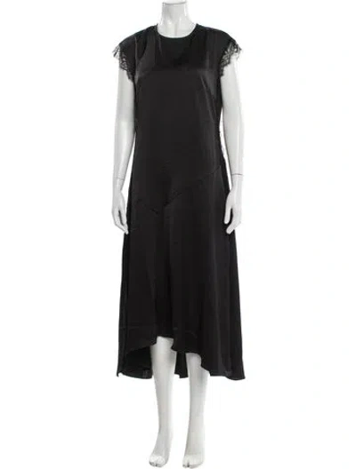 Pre-owned Allsaints Crew Neck Long Dress W/ Tags In Gray