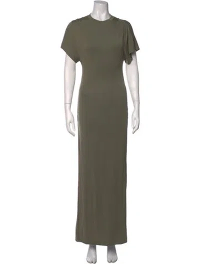 Pre-owned Allsaints Crew Neck Long Dress W/ Tags In Green