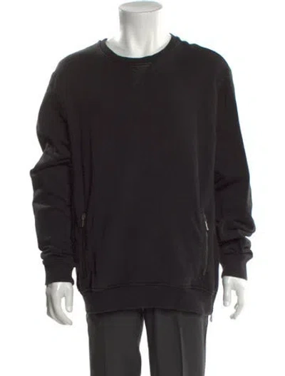 Pre-owned Allsaints Crew Neck Long Sleeve Pullover In Black