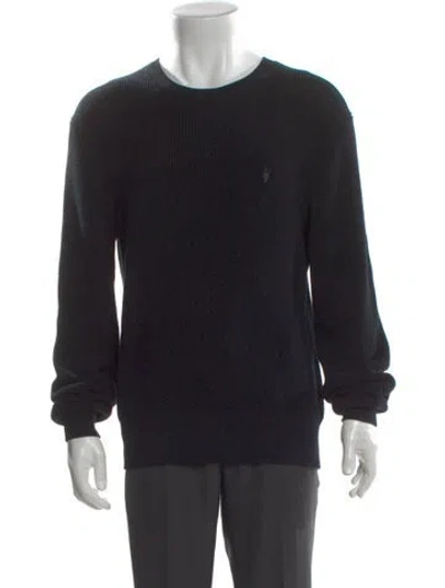 Pre-owned Allsaints Crew Neck Long Sleeve Pullover In Black