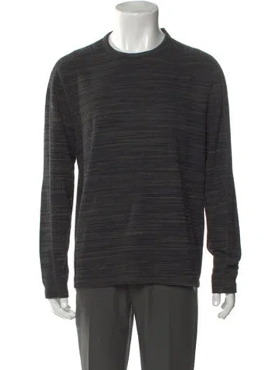 Pre-owned Allsaints Crew Neck Long Sleeve Pullover In Black