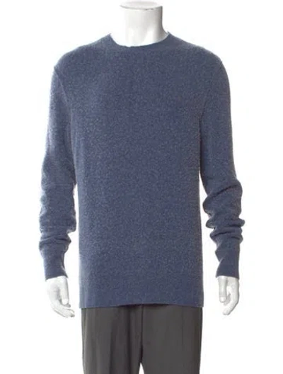 Pre-owned Allsaints Crew Neck Long Sleeve Pullover In Blue