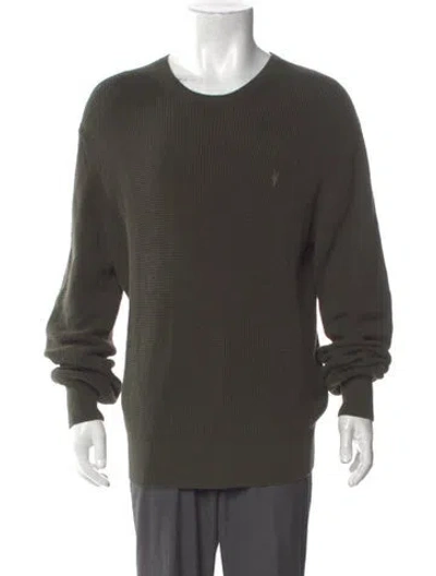 Pre-owned Allsaints Crew Neck Long Sleeve Pullover In Brown