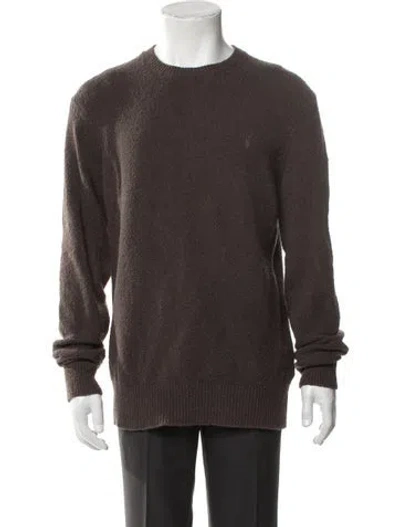 Pre-owned Allsaints Crew Neck Long Sleeve Pullover In Gray