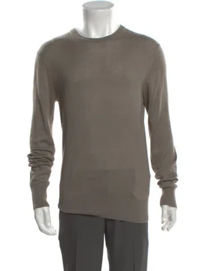 Pre-owned Allsaints Crew Neck Long Sleeve Pullover In Green