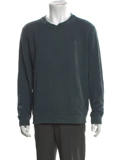 Pre-owned Allsaints Crew Neck Long Sleeve Pullover In Green