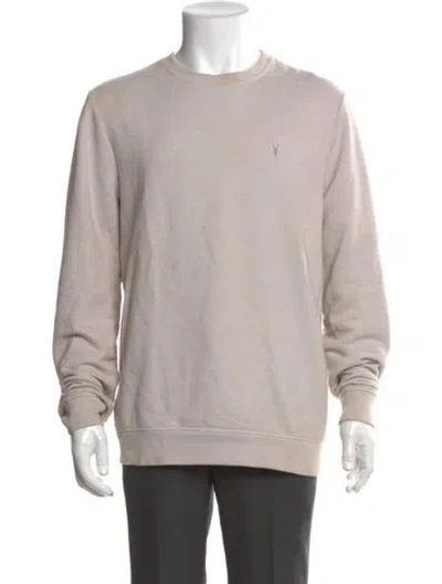 Pre-owned Allsaints Crew Neck Long Sleeve Pullover In Neutral